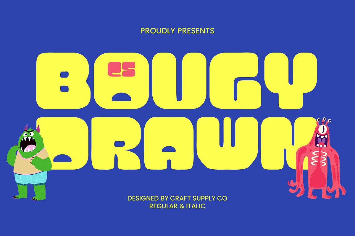 CS Bougy Drawn, a Sans Serif Font by Craft Supply Co. (Photo 1 of 8)