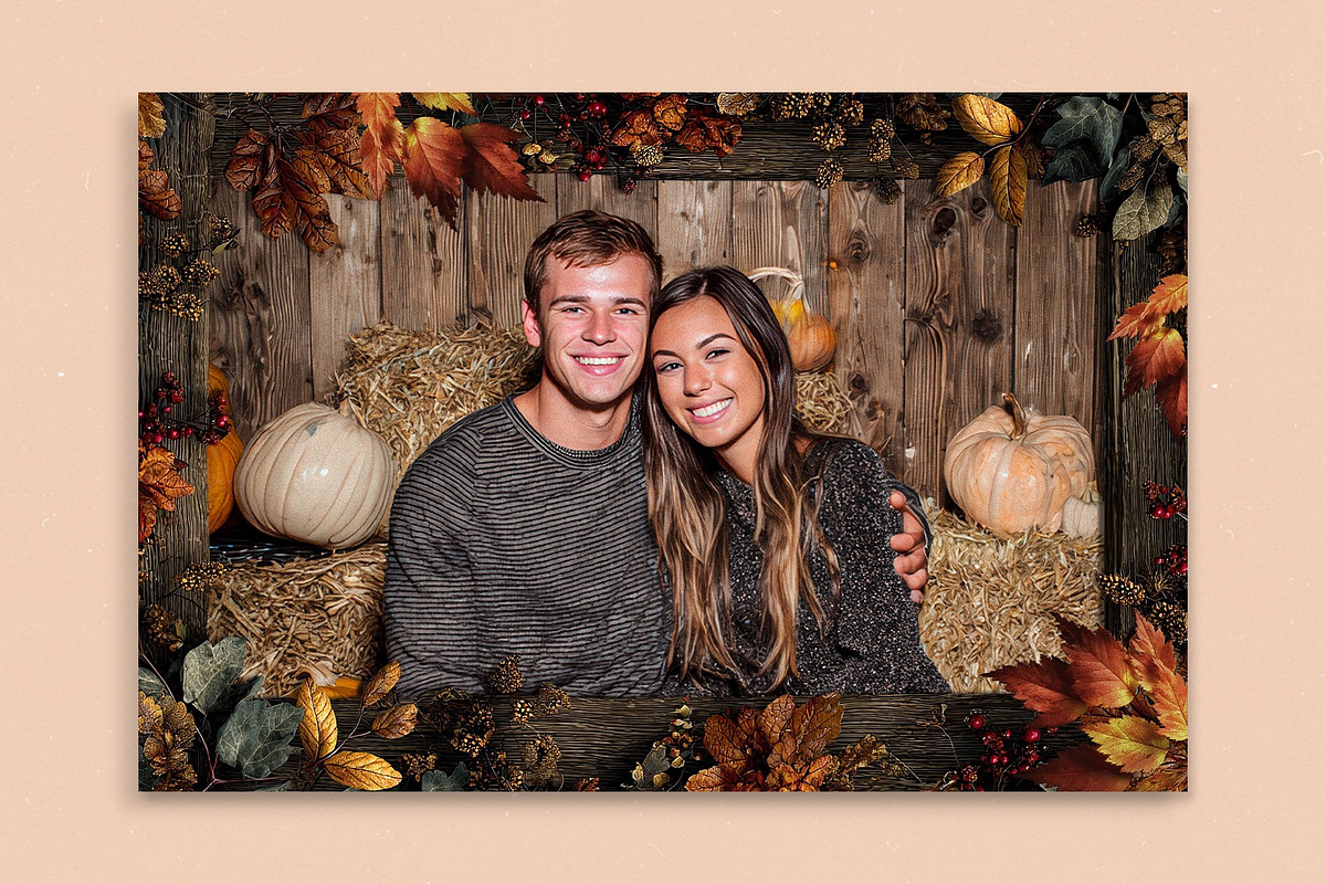 Fall Autumn Leaves Frame Border, a Layer Style Add-On by DesignerCandies