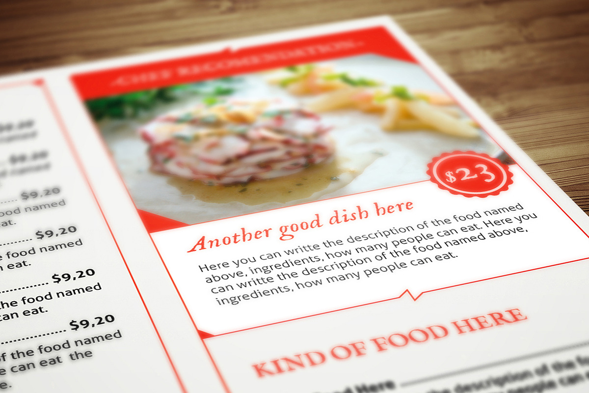 Classy Food Menu, a Brochure Template by Luuqas Design (Photo 2 of 8)