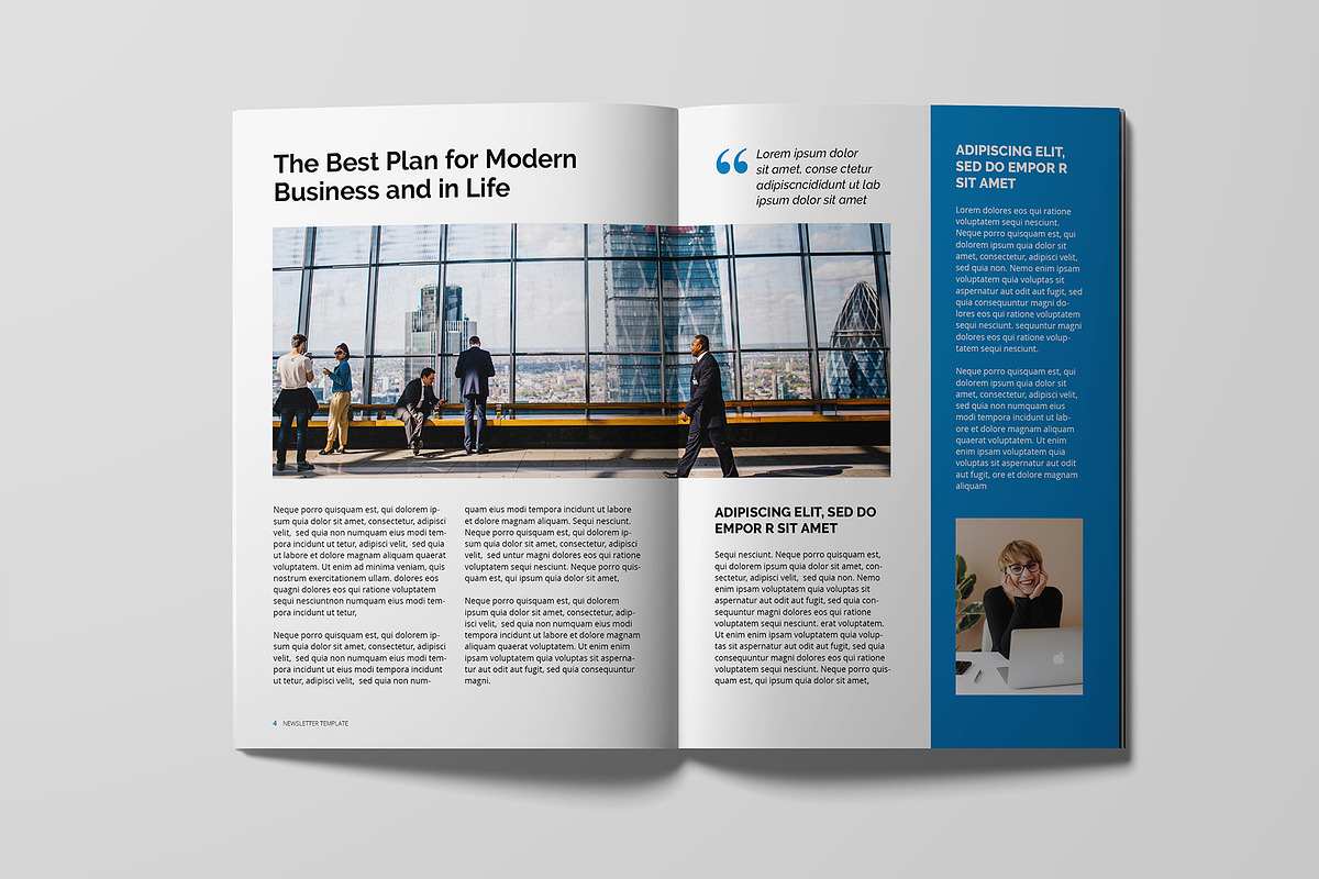 Newsletter Template, a Magazine Template by xtratimebd (Photo 3 of 8)