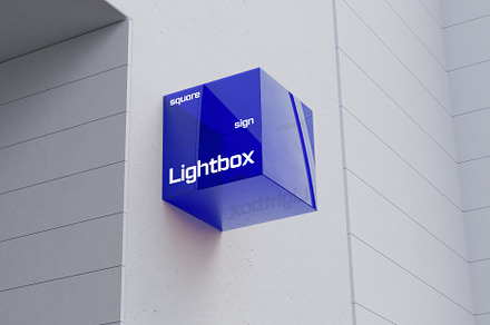 Sign Box Mockup, an Advertising Mockup by baim_std