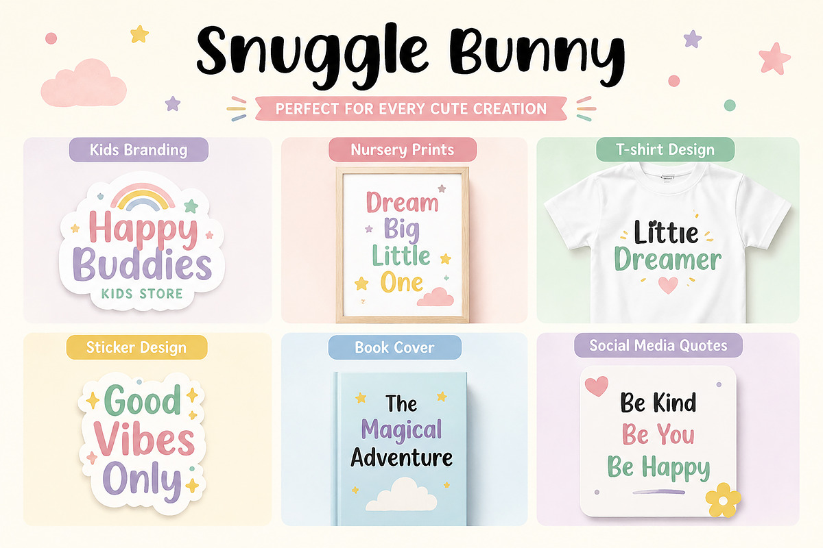 Snuggle Bunny, a Handwritten Font by Wow Magic (Photo 4 of 6)