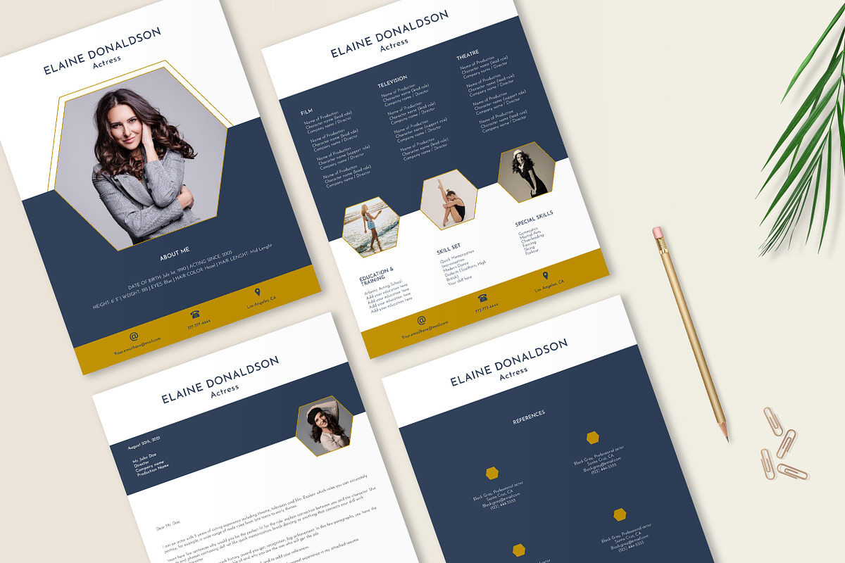 Resume Template for Actor, Actress, a Resume Template by Stanin Studio (Photo 7 of 10)