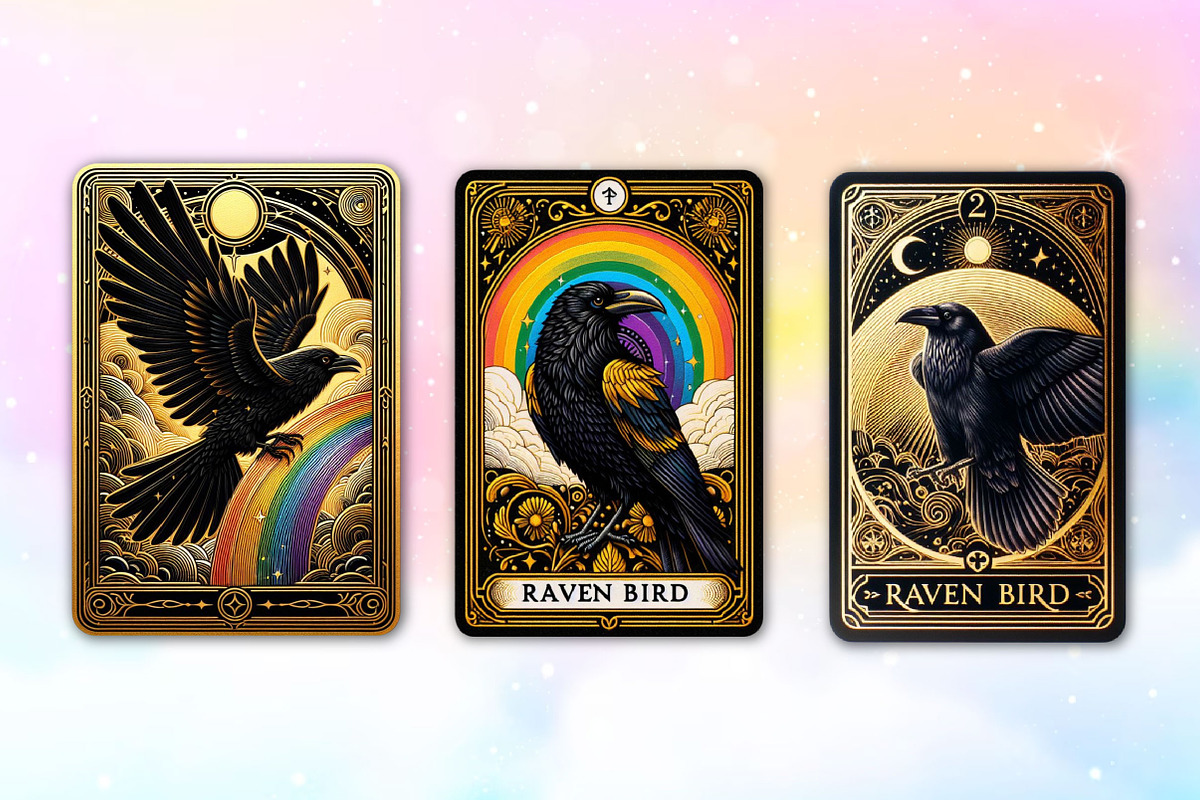 Raven Bird Tarot Card Sublimation, a Work Illustration by Dream Creation (Photo 3 of 4)