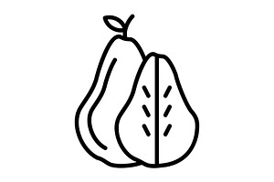 Pear Line Icon, an Icon by Pexelpy