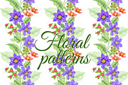 Floral patterns with clematis., a Pattern Graphic by MarinaVorontsova (Thumbnail 3 of 8)