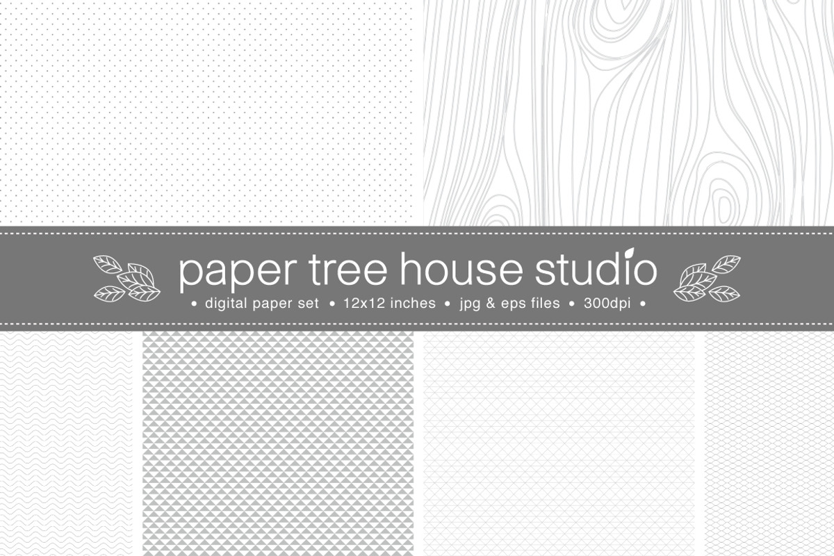 24 Minimal Graphite Gray Patterns preview 4