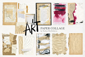 Art Paper Collage Element Scraps