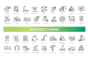 Manufacturing and Industrial Icons