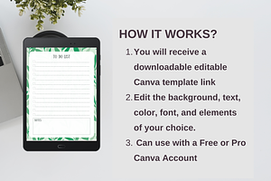 TO DO LIST PRINTABLE CANVA TEMPLATE