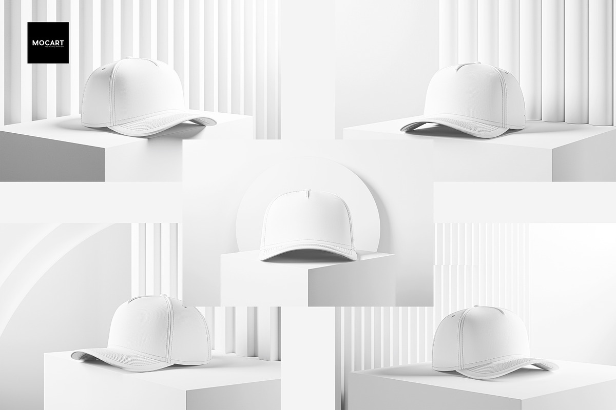 Cap Mockup Set v.6, an Apparel Mockup by Mocart (Photo 2 of 9)