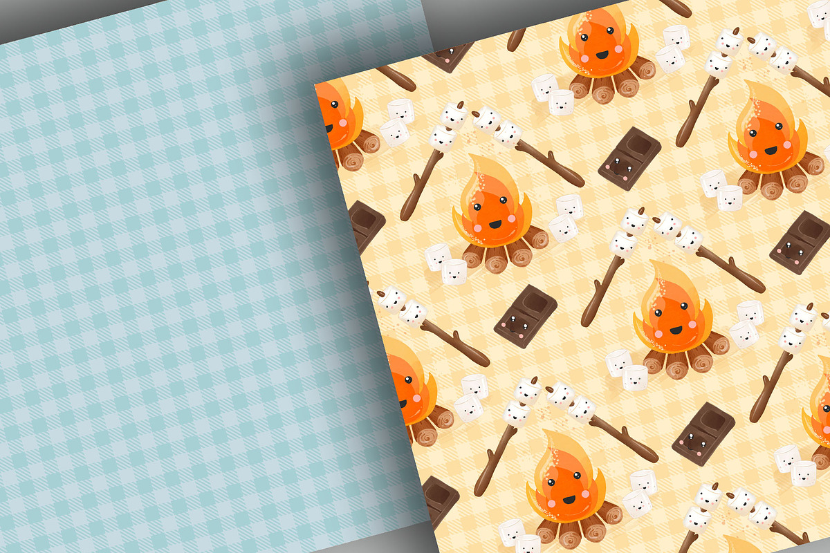 Cute Smore's digital paper pack, a Pattern Graphic by designloverstudio (Photo 5 of 7)