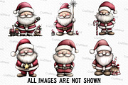 Retro Santa Clipart, an Illustration by Craft Nest (Thumbnail 5 of 6)