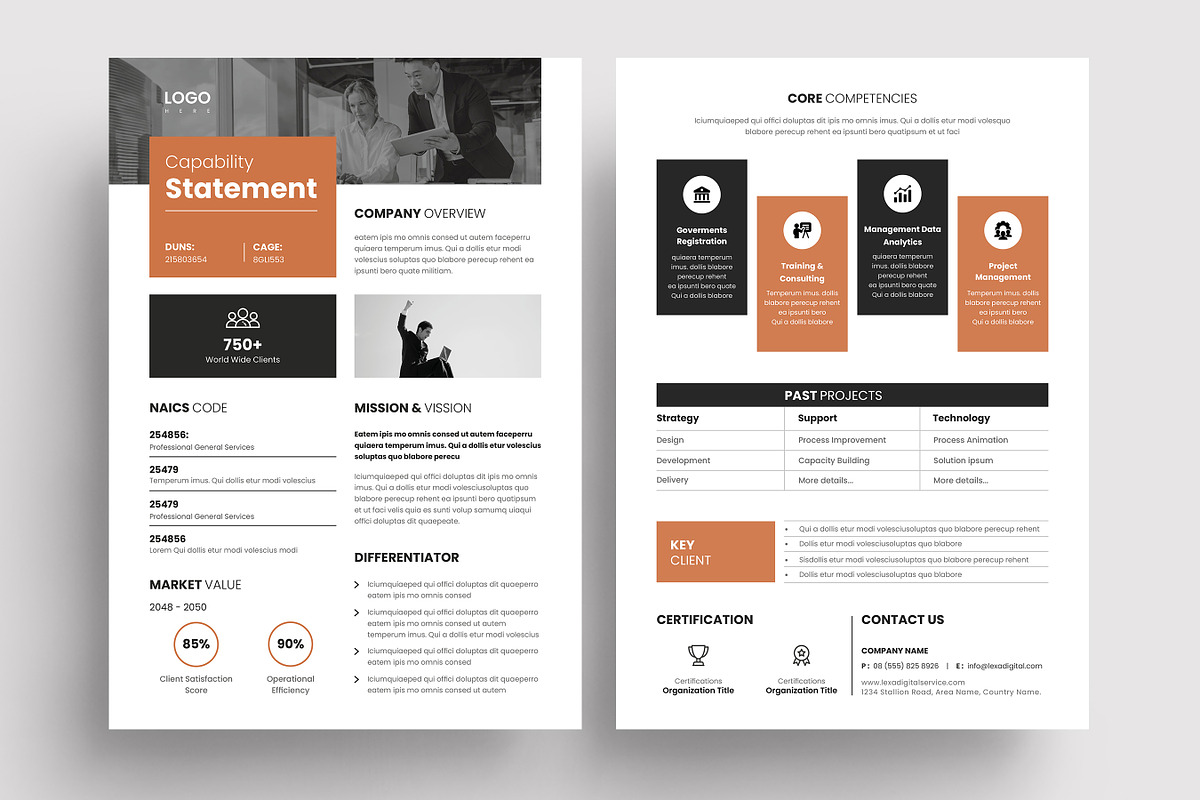 Capability Statement Template, a Stationery Template by Niofix (Photo 3 of 6)