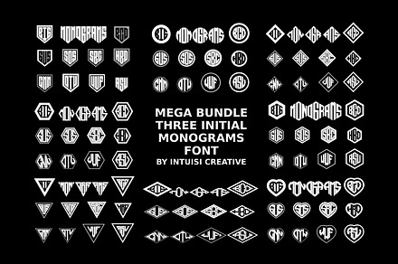 Mega Bundle! Monogram Logo Fonts