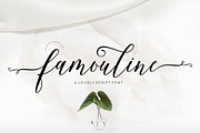 Famouline Script, a Script Font by Jhoel Design (Thumbnail 1 of 10)