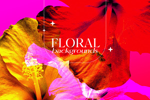 Vibrant Abstract Flowers Backgrounds