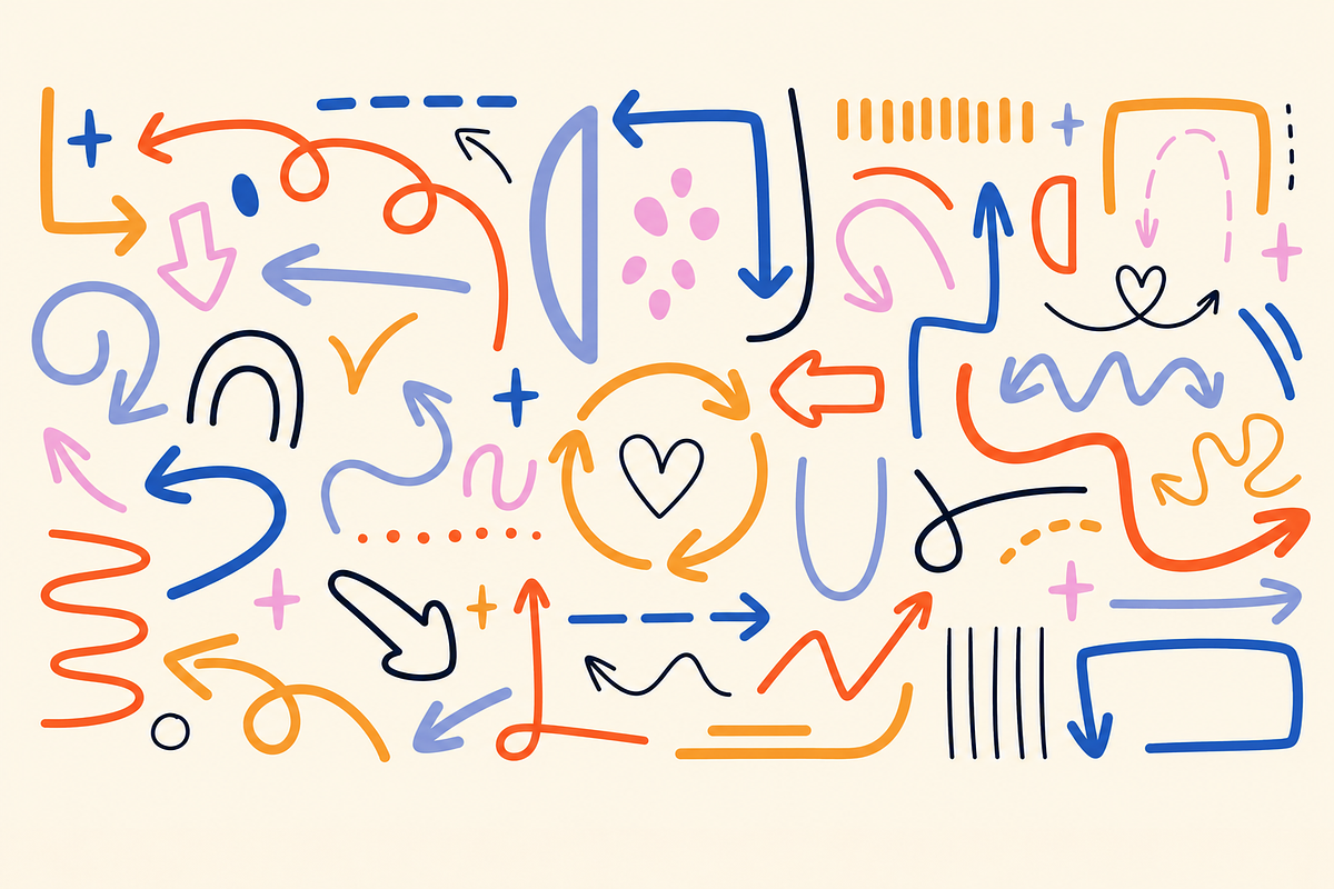 Naive Doodle Arrows & Lines, an Education Illustration by Anna Studio (Photo 6 of 10)