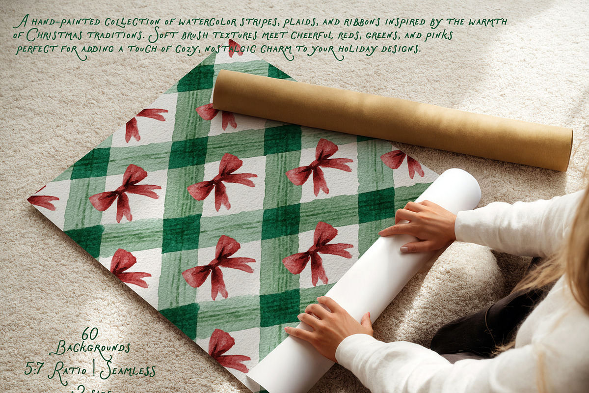 Patterned Christmas backgrounds, a Background Graphic by Essentially Nomadic (Photo 5 of 10)