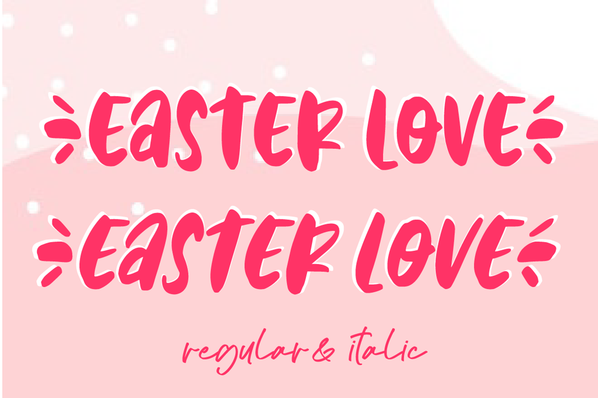 Easter Love, a Sans Serif Font by AMINMARIO (Photo 5 of 6)