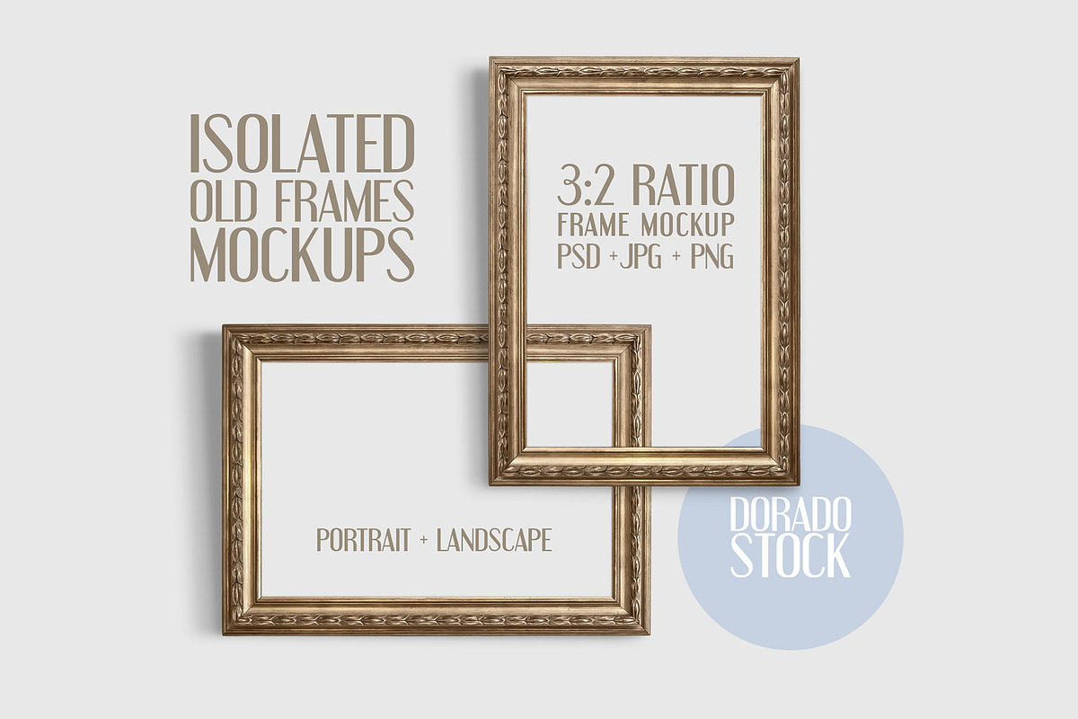 Isolated Old frame Mockups, a Product Mockup by Dorado Stock (Photo 1 of 7)