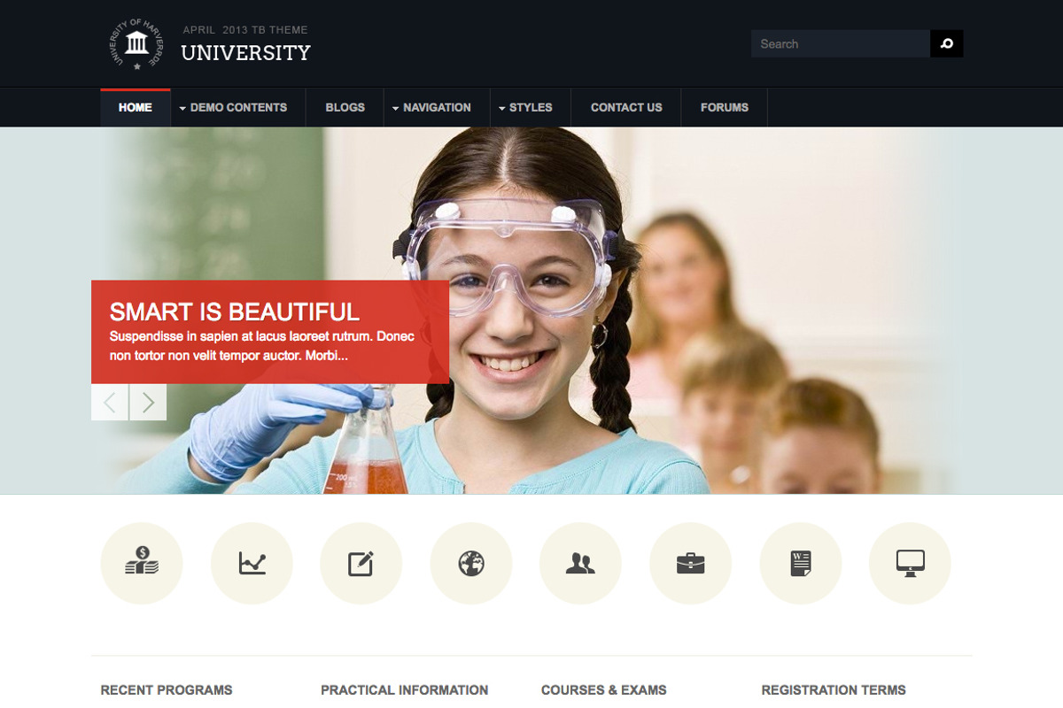 Education Drupal Theme TB University, a Websites & App Template by ThemeBrain (Photo 1 of 2)