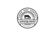 Angus beef meat vintage label logo, a Branding & Logo Template by vexper (Thumbnail 1 of 4)