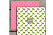 Turtle Girl Digital Paper & clipart, a Pattern Graphic by JennyL Designs (Thumbnail 3 of 6)