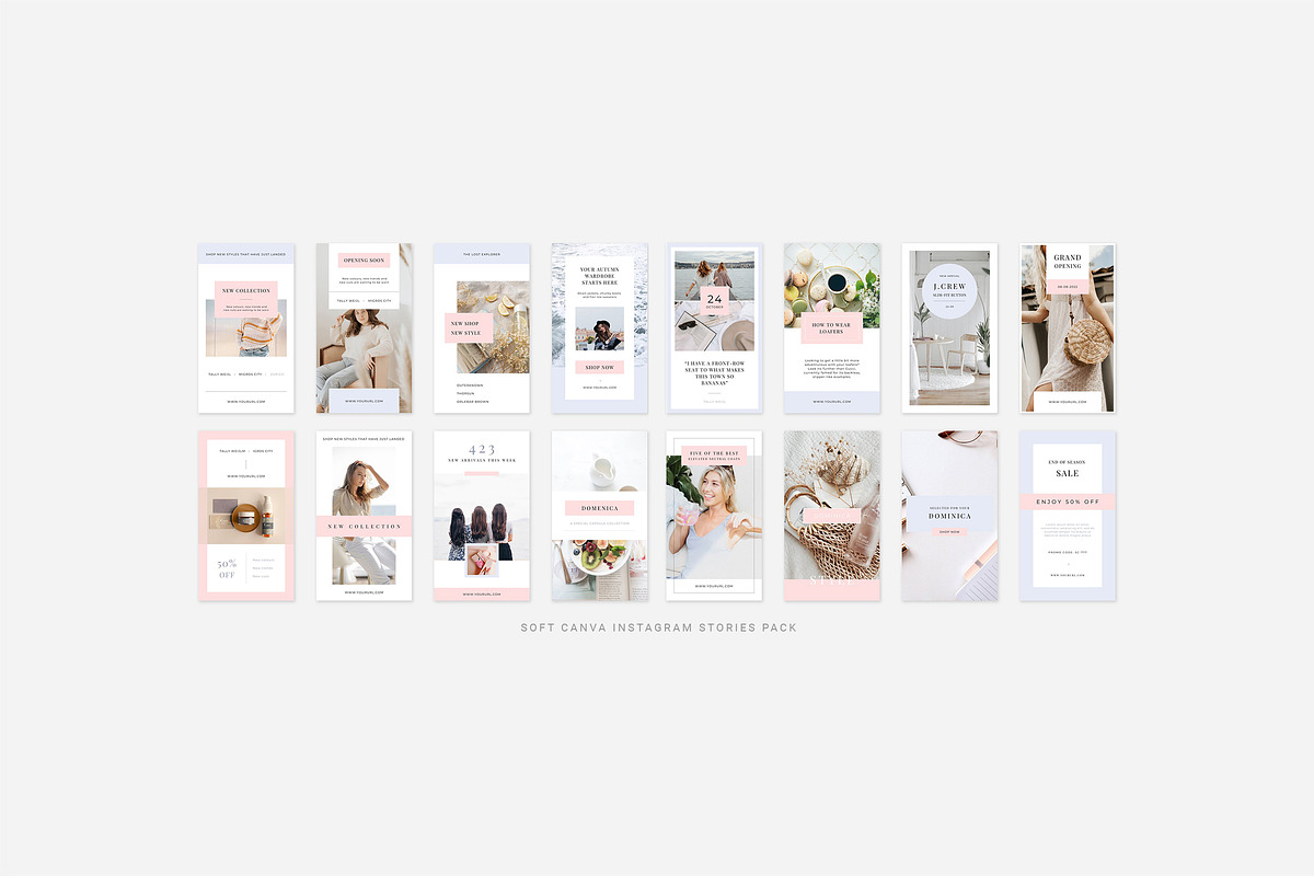 Light CANVA Instagram Stories Bundle, a Social Media Template by Swiss_cube (Photo 4 of 6)