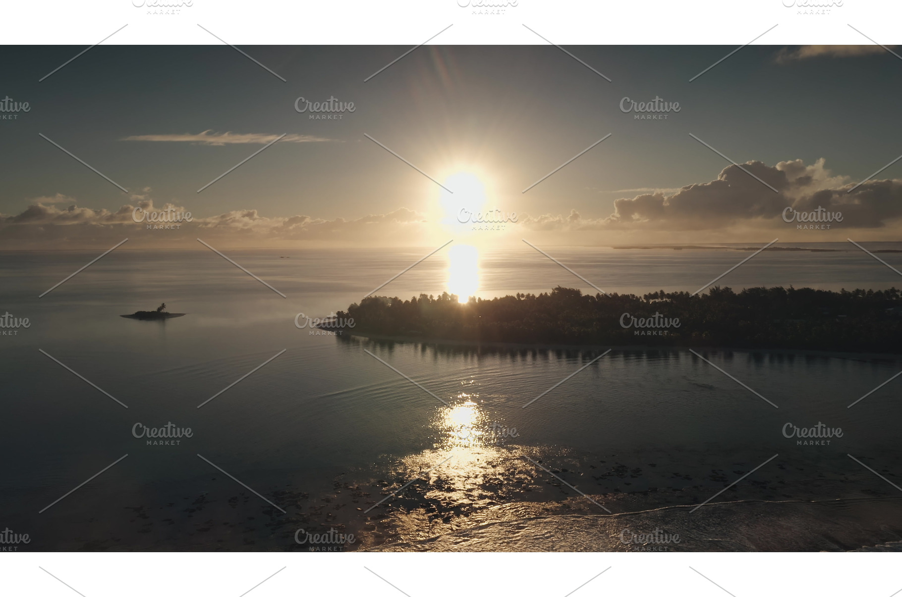 Stunning sunset over calm waters and, a Nature Photo by Goinyk
