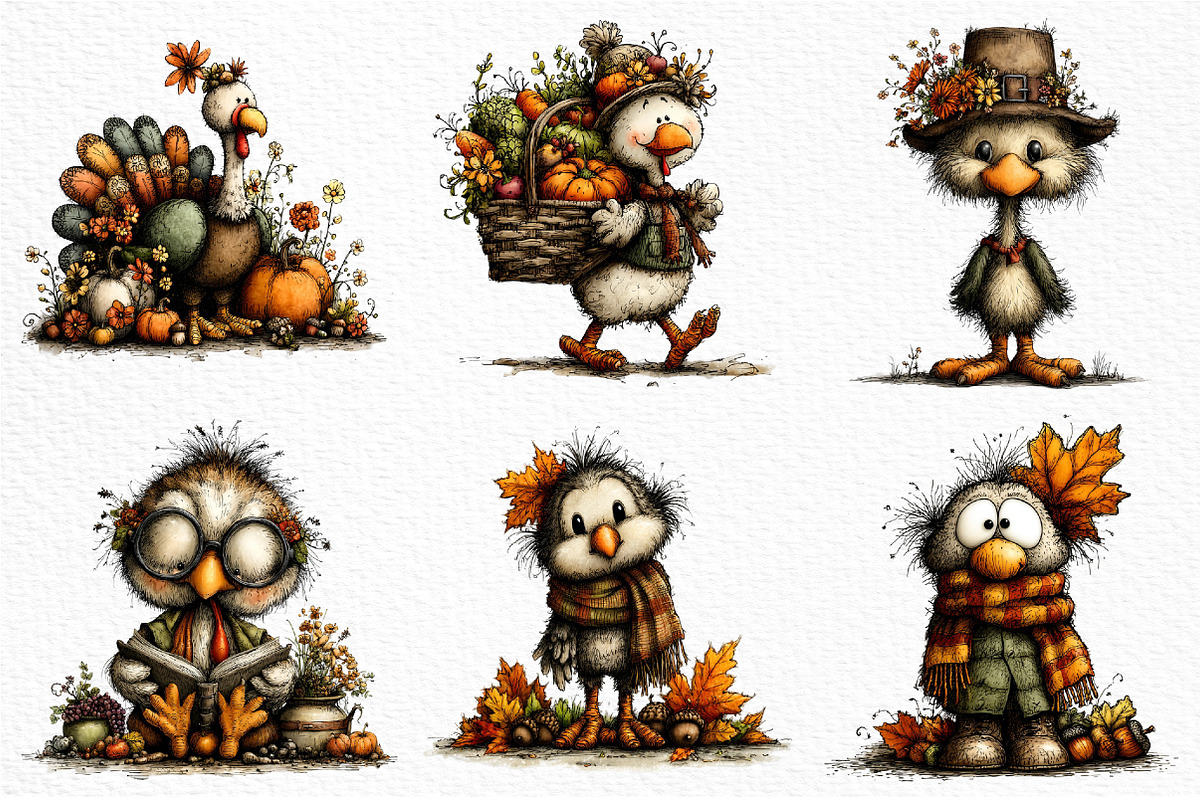Quirky Thanksgiving Turkey PNG, a Seasonal Illustration by Craft Nest (Photo 5 of 5)