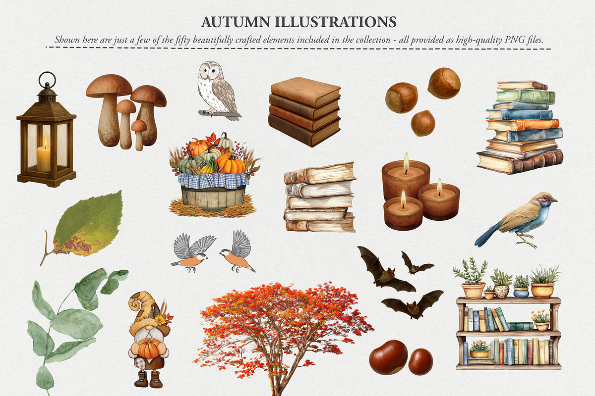 330+ Elements Autumn Collage Creator, an Object Graphic by Digi Life (Photo 8 of 13)