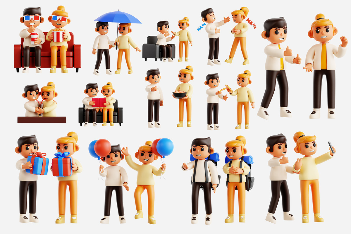 Best Friend 3D Icon Set, an Object 3D Model by Eklip Studio (Photo 2 of 3)