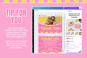 Pink Thank You Card, a Card Template by SunshineStudioBoutique (Thumbnail 10 of 10)
