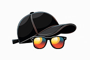 Glasses On Baseball Cap Vector, an Illustration by Amazin_art (Thumbnail 7 of 8)