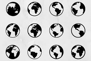 Earth Silhouette SVG, an Object Illustration by newminddesign