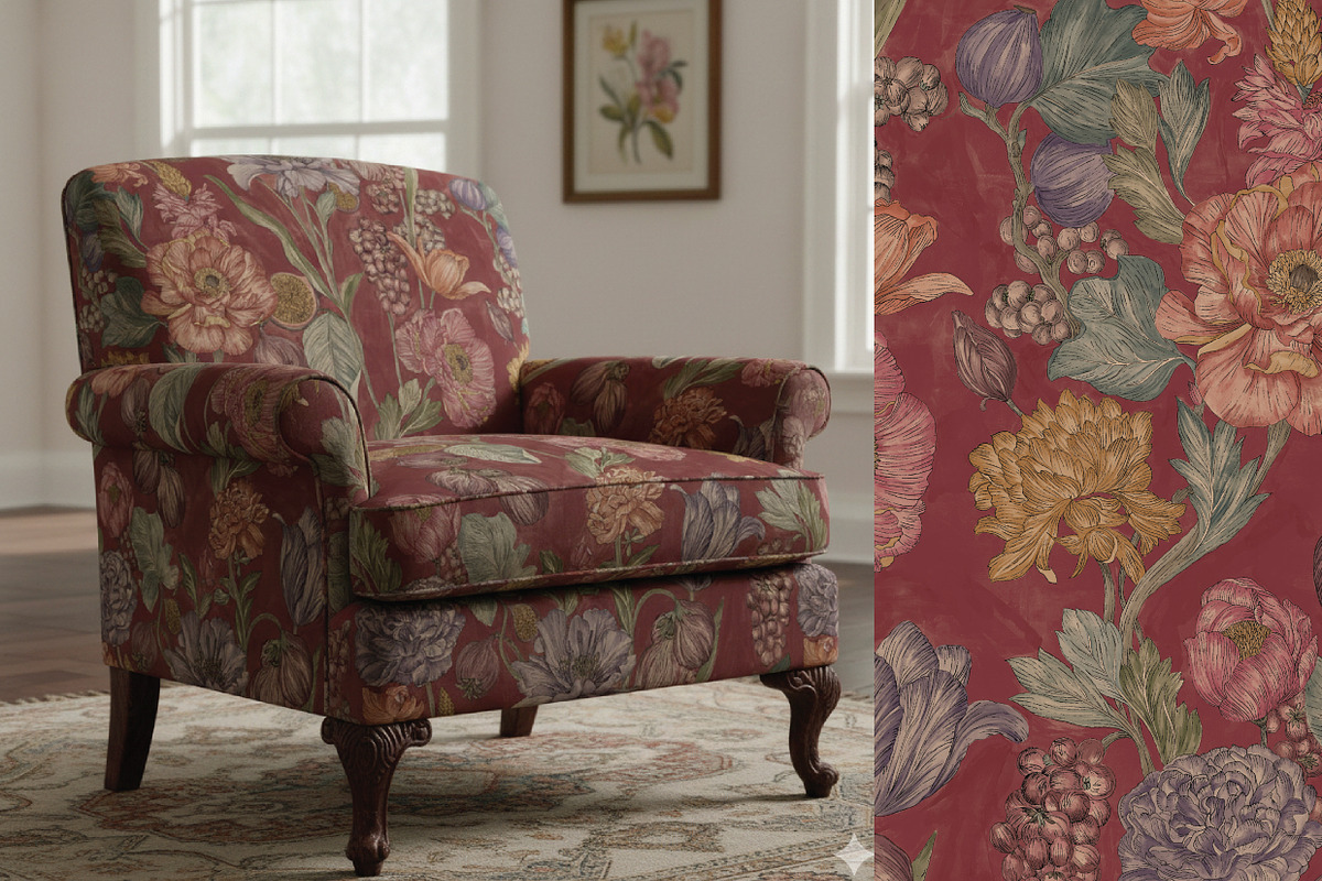 Vintage Vineyard, a Pattern Graphic by Print Diaries (Photo 3 of 4)