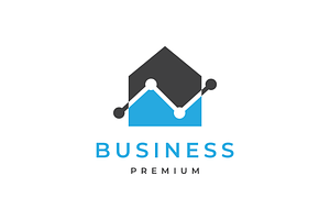 business house modern flat logo, a Branding & Logo Template by devastd