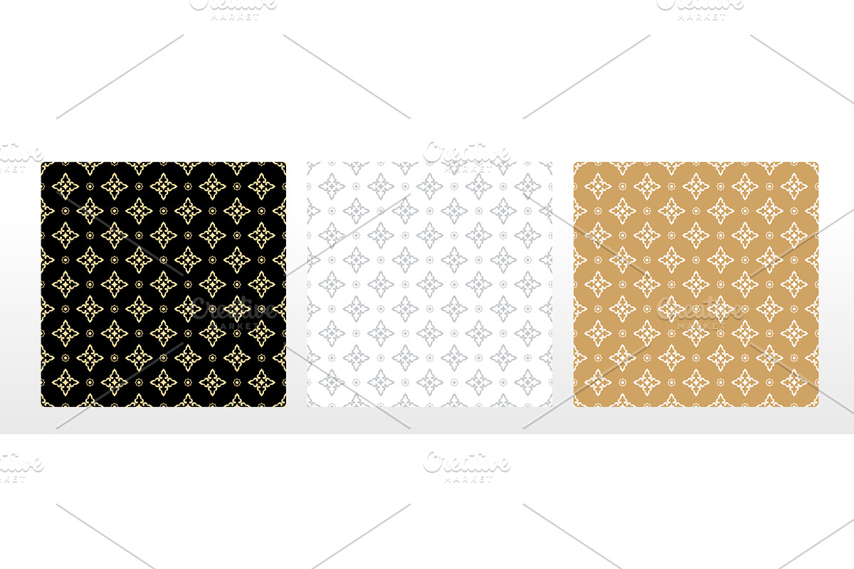 Geometric set of seamless colored, a Pattern Graphic by RODINA (Photo 1 of 3)