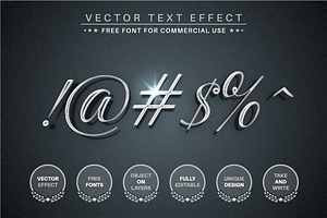 Silver - Editable Text Effect