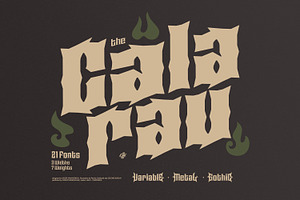 Calarau - Variable Metal Font, a Blackletter Font by creativemedialab