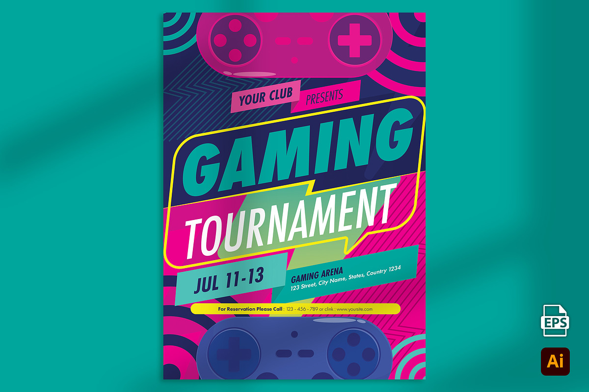 Gaming Tournament Flyer, a Flyer Template by Aarley Kaiven (Photo 1 of 2)