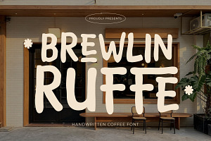 Brewlin Ruffe - Coffee Display Font