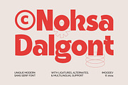 Noksa Dalgont - Modern Sans Font, a Sans Serif Font by Imoodev (Thumbnail 1 of 6)
