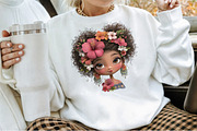 Flowers and Girls Clipart Bundle, an Illustration by Sublimation Artist (Thumbnail 4 of 6)