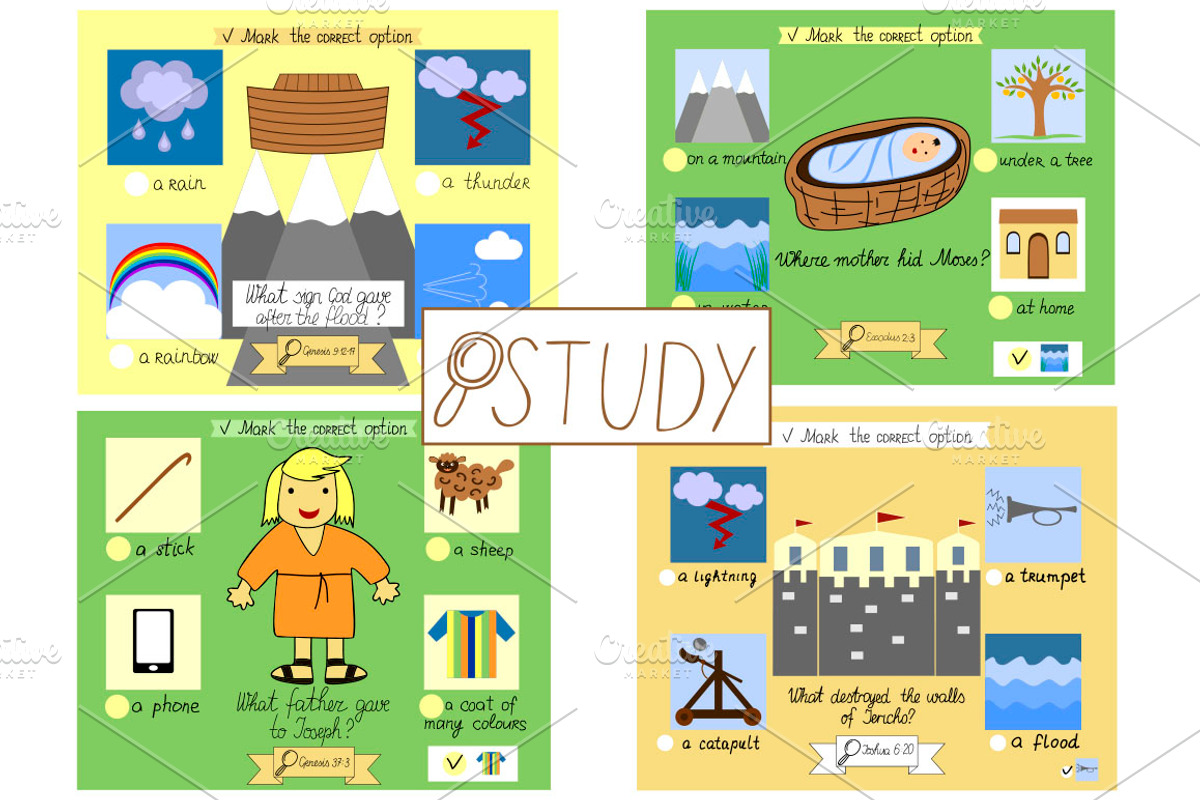 Kids STUDY the Bible, an Education Illustration by Ola-la-la (Photo 4 of 7)