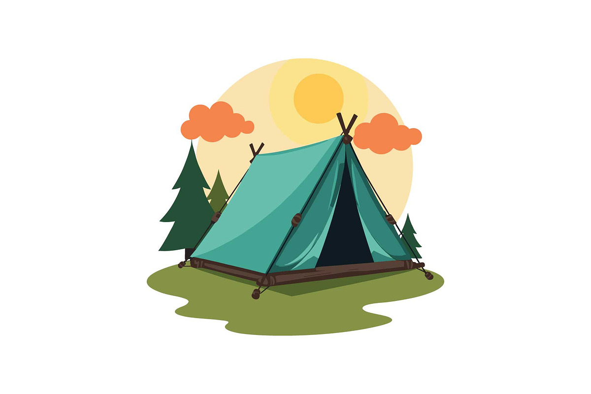 Outdoor Camping Tent Vector Pack, an Object Graphic by Designs_River (Photo 9 of 13)