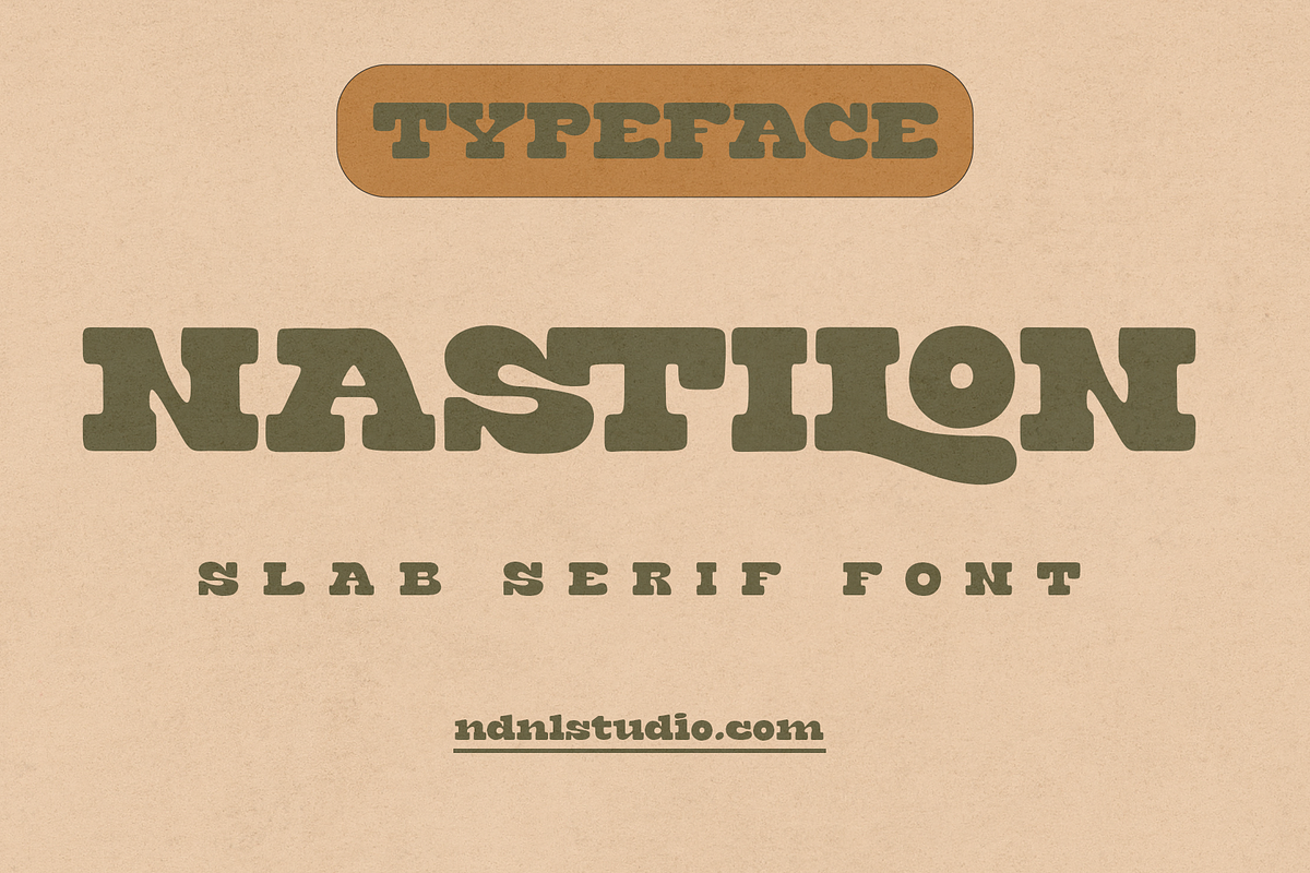 Nastilon – Slab Serif Font, a Slab Serif Font by NDNL Studio (Photo 1 of 9)
