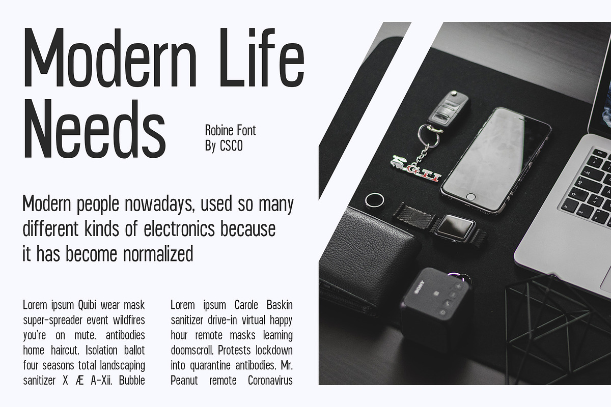 Robine – Condensed Sans Serif, a Sans Serif Font by Craft Supply Co. (Photo 8 of 8)