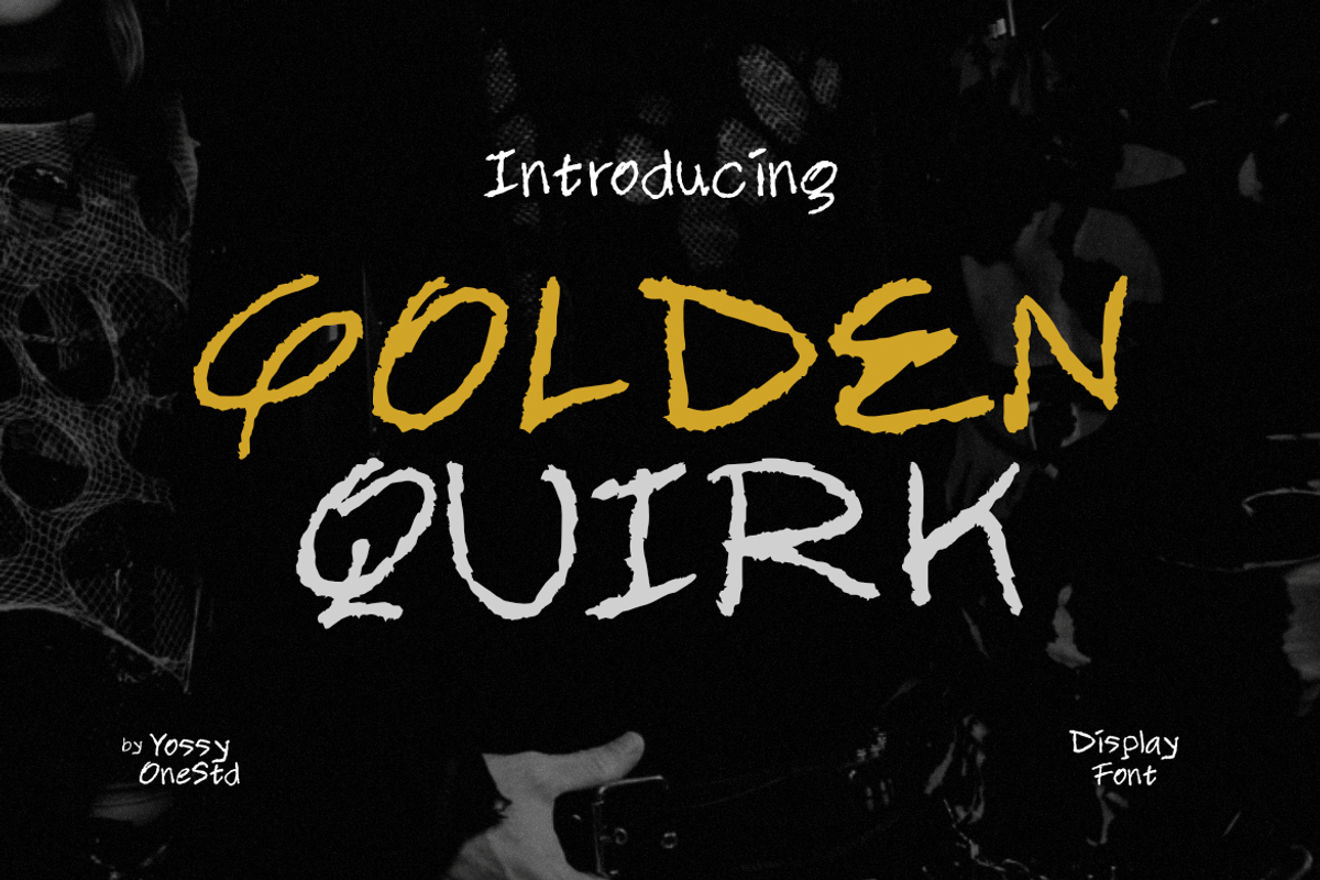Golden Quirk Hand-Drawn Display Font, a Handwritten Font by YossyOneStd (Photo 1 of 6)